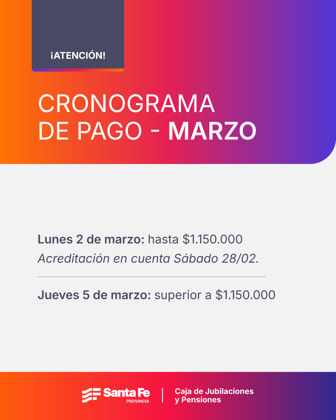 Cronograma de pagos