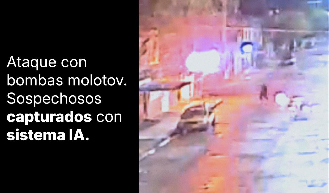 Lince siguió el recorrido de los agresores y permitió resolver un ataque incendiario en horas